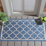 Safavieh Courtyard 2'-0" x 3'-7" Rug in Blue / Beige