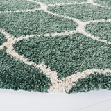 Safavieh Hudson Shag 7'-0" x 7'-0" Rug in Light Green / Ivory