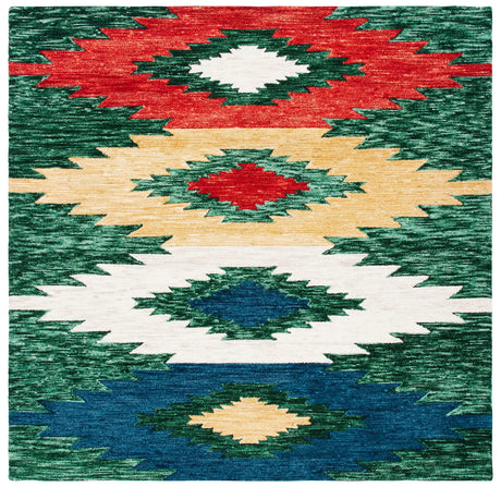 Safavieh Aspen 7'-0" x 7'-0" Rug in Green / Red