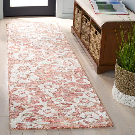 Safavieh Glamour 2'-3" x 8'-0" Rug in Rust / Ivory
