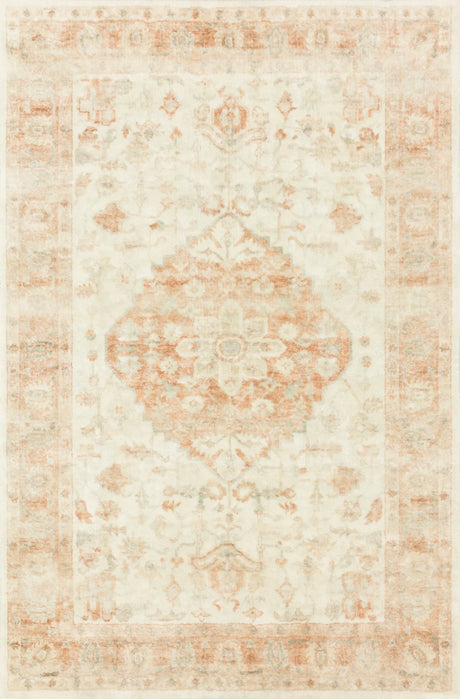 Loloi Rosette Ros-03 Ivory/Terracotta Rugs - main flat