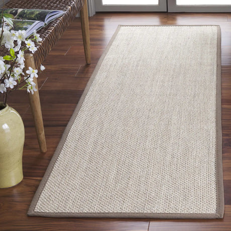 Safavieh Natural Fiber 2'-6" x 10'-0" Rug in Marble / Khaki Grey