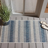 Safavieh Courtyard 2'-0" x 3'-7" Rug in Grey / Navy