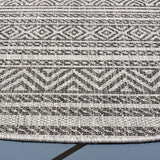 Safavieh Courtyard 5'-3" x 5'-3" Rug in Black / Grey