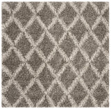 Safavieh Hudson Shag 5'-0" x 5'-0" Rug in Grey / Ivory