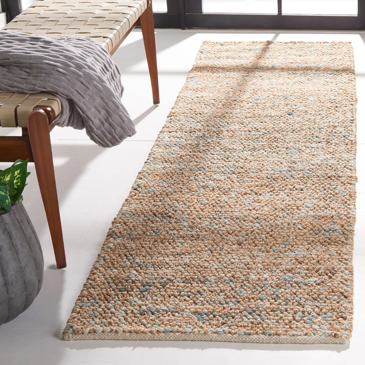 Safavieh Bohemian 2'-3" x 8'-0" Rug in Natural / Blue