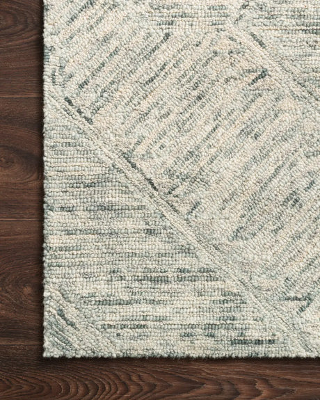 Loloi Ziva Zv-05 Sky Rugs - corner on wood