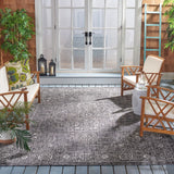 Safavieh Courtyard 8'-0" x 11'-0" Rug in Grey / Black