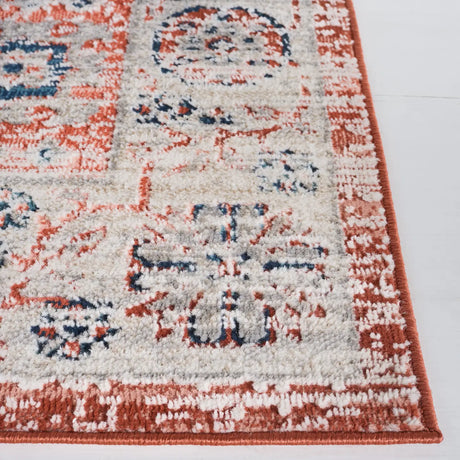 Safavieh Madison 800 4'-5" x 6'-5" Rug in Rust / Ivory