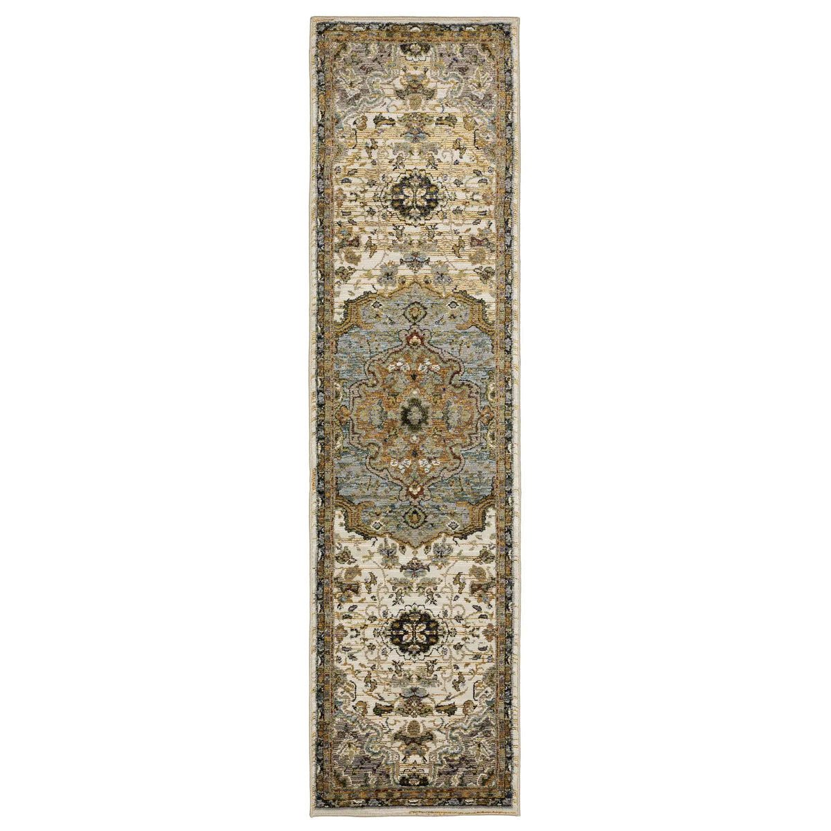 Oriental Weavers Sphinx Andorra 2451B Ivory/Blue Rugs - runner