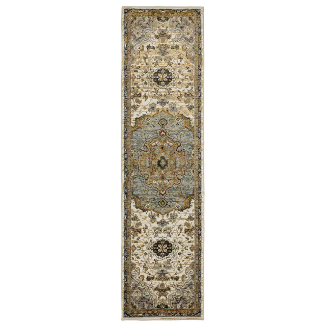 Oriental Weavers Sphinx Andorra 2451B Ivory/Blue Rugs - runner