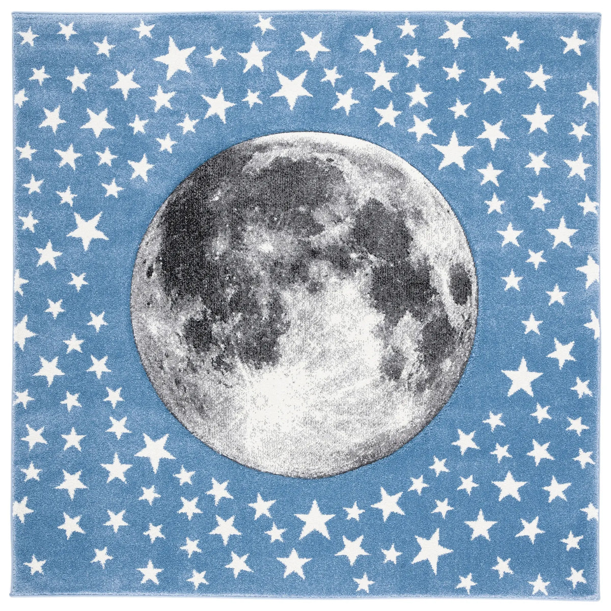 Safavieh Carousel Kids 100 5'-3" x 5'-3" Rug in Light Blue / Grey