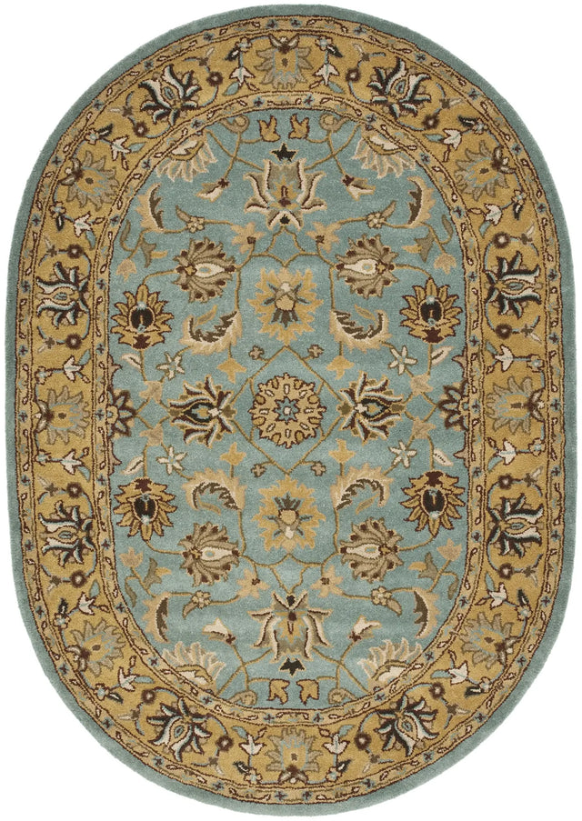 Safavieh Heritage 4'-6" x 6'-6" Rug in Blue / Gold