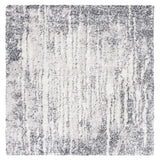 Safavieh Berber Shag 6'-7" x 6'-7" Rug in Grey / Ivory