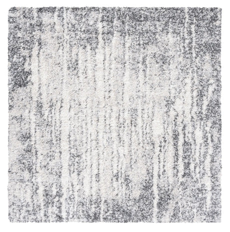Safavieh Berber Shag 6'-7" x 6'-7" Rug in Grey / Ivory