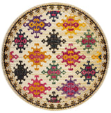 Safavieh Monaco 6'-7" x 6'-7" Rug in Ivory / Multi