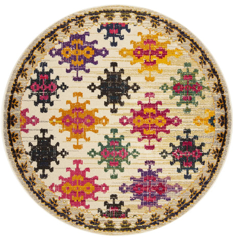 Safavieh Monaco 6'-7" x 6'-7" Rug in Ivory / Multi