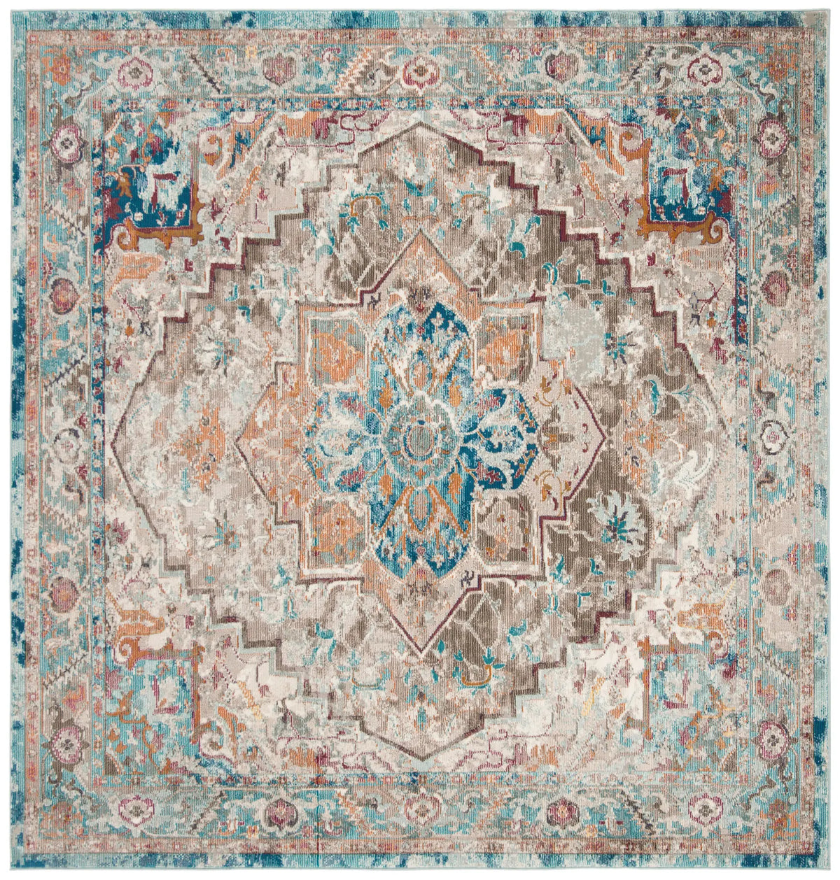 Safavieh Aria 6'-5" x 6'-5" Rug in Beige / Blue