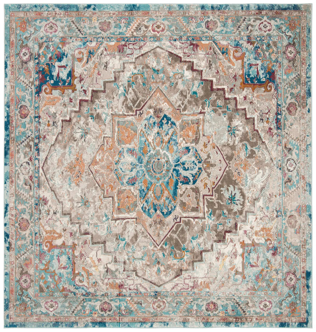 Safavieh Aria 6'-5" x 6'-5" Rug in Beige / Blue
