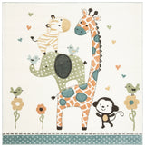 Safavieh Carousel Kids 100 5'-3" x 5'-3" Rug in Ivory