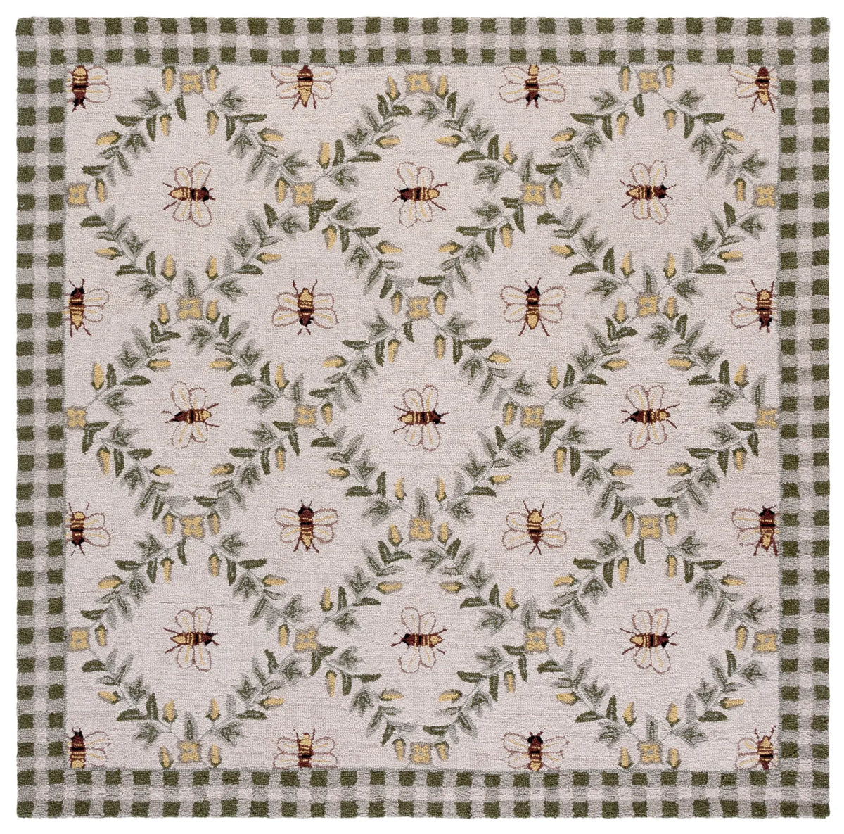 Safavieh Chelsea 5'-6" x 5'-6" Rug in Ivory / Green