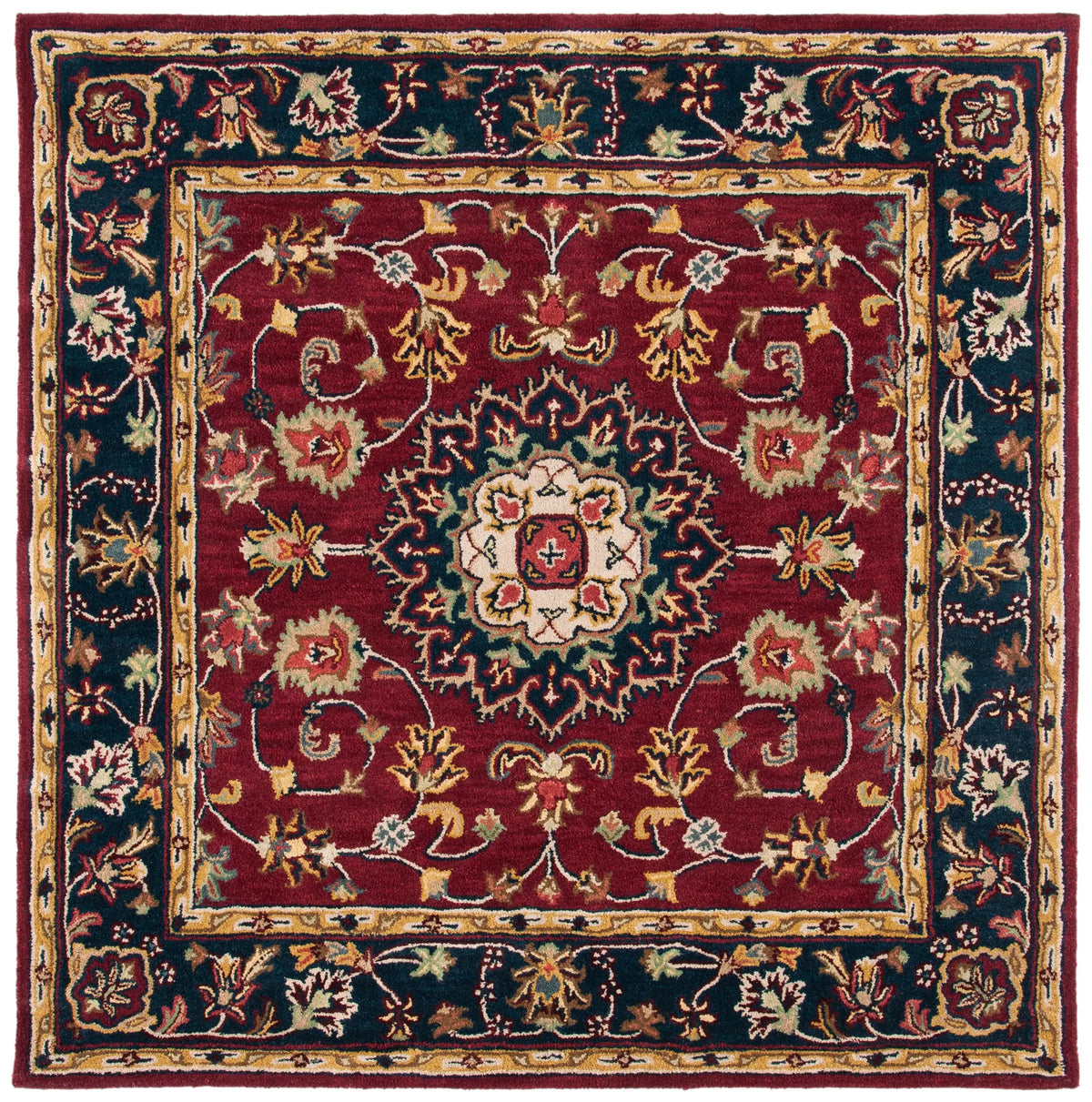 Safavieh Classic 6'-0" x 6'-0" Rug in Burgundy / Navy