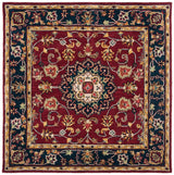 Safavieh Classic 6'-0" x 6'-0" Rug in Burgundy / Navy