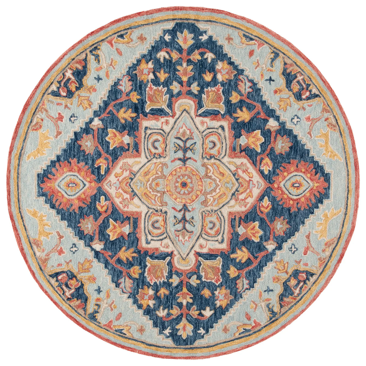 Safavieh Metro 6'-0" x 6'-0" Rug in Navy / Red