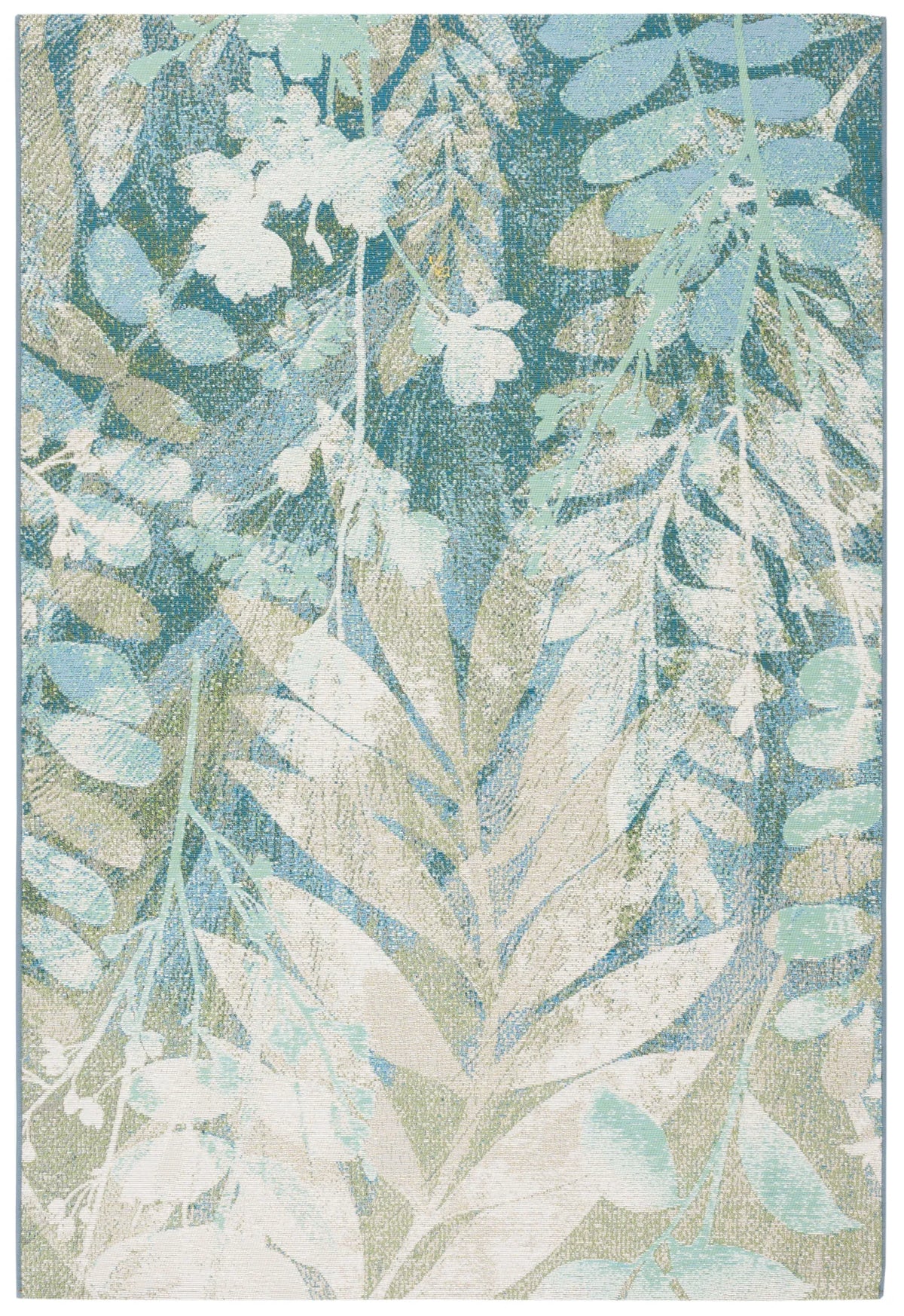 Safavieh Barbados 500 4'-0" x 6'-0" Rug in Blue Green / Ivory