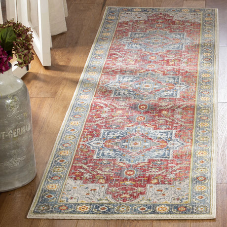 Safavieh Vintage Persian 2'-2" x 10'-0" Rug in Red / Blue