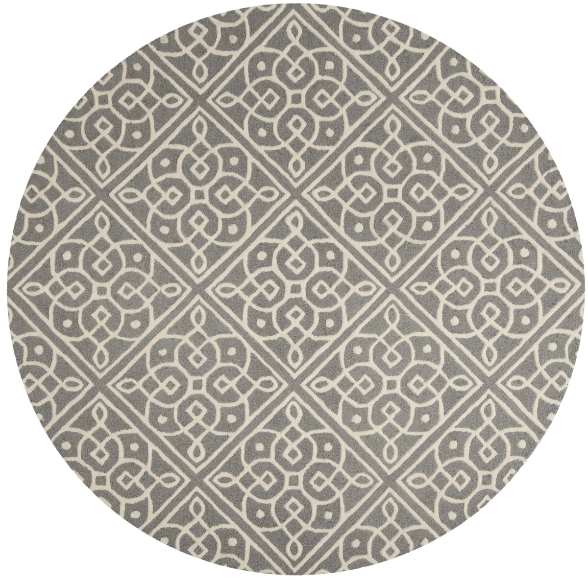 Safavieh Cambridge 6'-0" x 6'-0" Rug in Dark Grey / Ivory