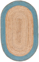 Safavieh Natural Fiber 5'-0" x 8'-0" Rug in Natural / Blue