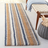 Safavieh Calico Shag 2'-2" x 8'-0" Rug in Taupe / Ivory