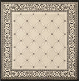 Safavieh Courtyard 7'-10" x 7'-10" Rug in Sand / Black