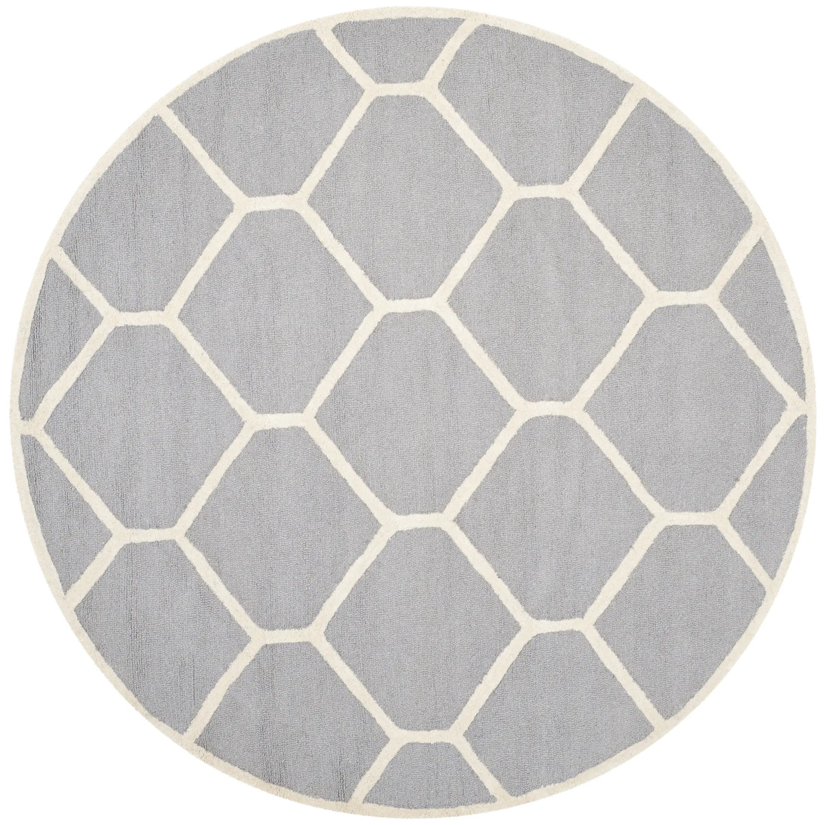Safavieh Cambridge 6'-0" x 6'-0" Rug in Silver / Ivory
