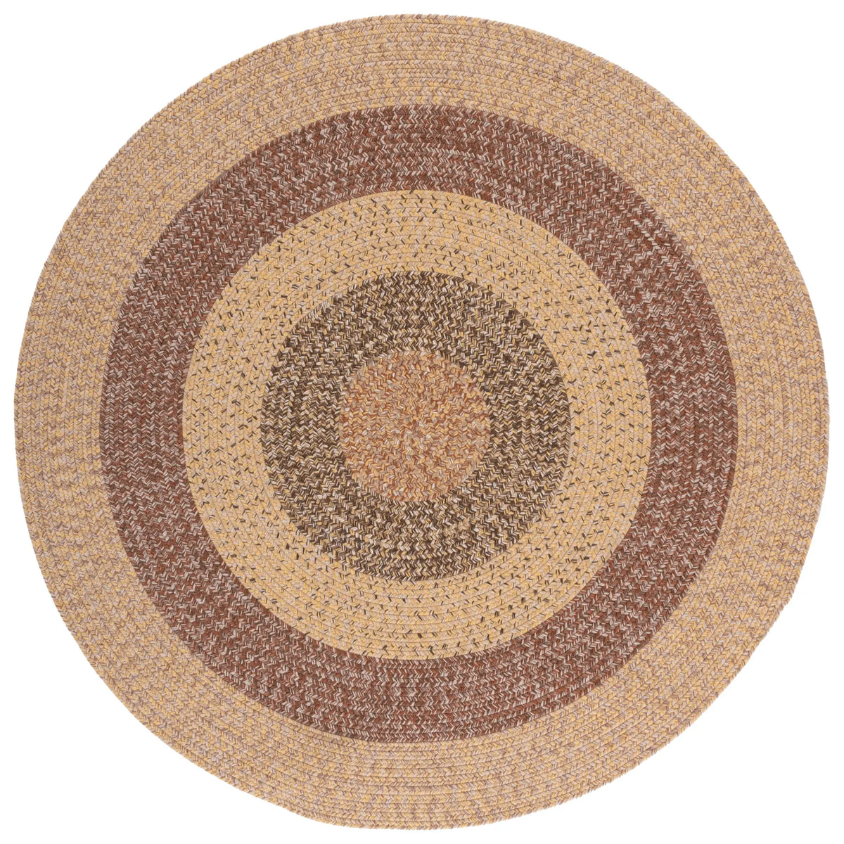 Safavieh Braided 5'-0" x 5'-0" Rug in Beige / Brown