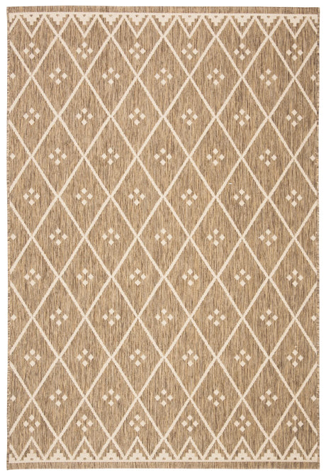 Safavieh Courtyard 4'-0" x 5'-7" Rug in Brown / Light Beige