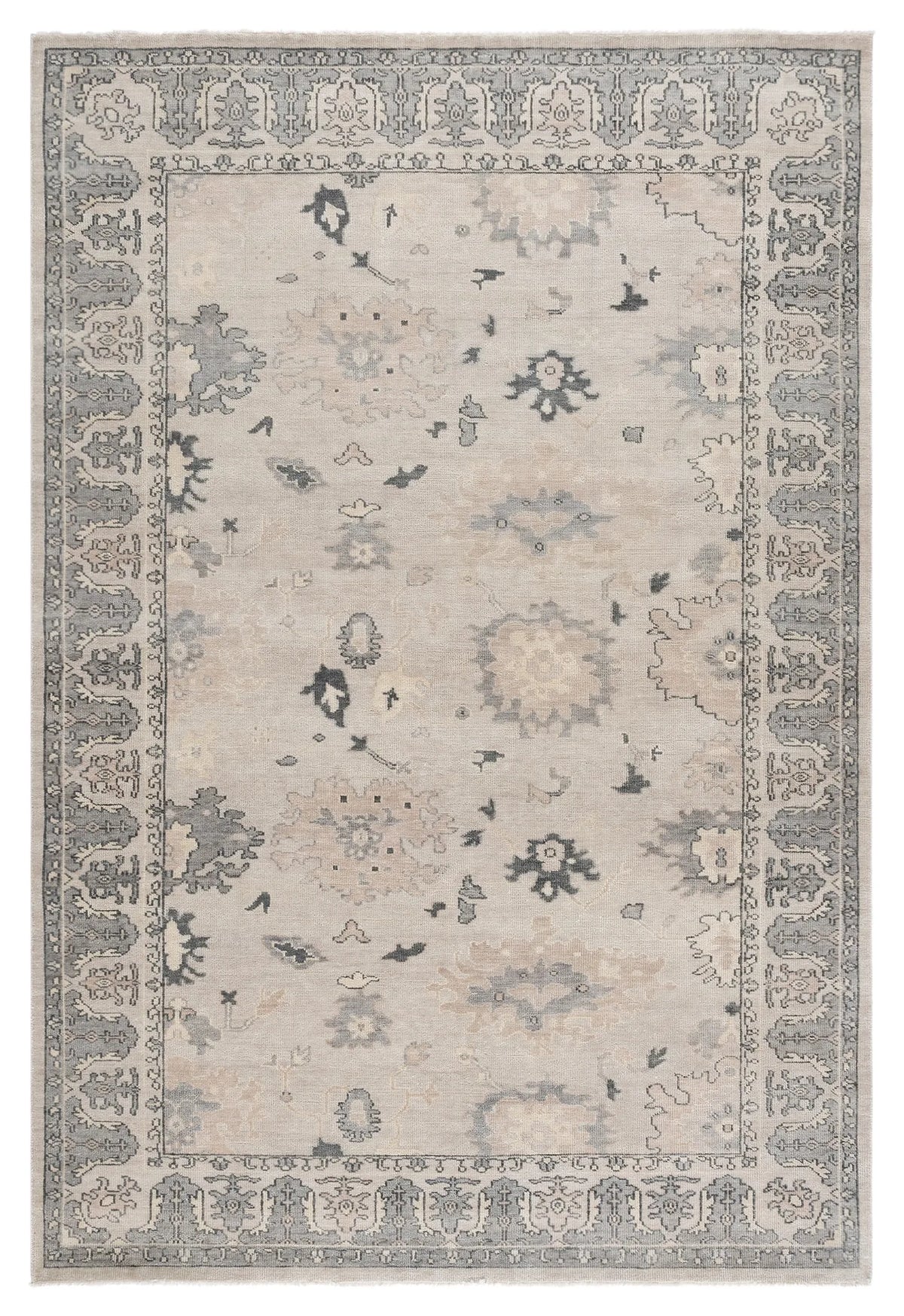 Safavieh Oushak 6'-0" x 9'-0" Rug in Silver / Grey