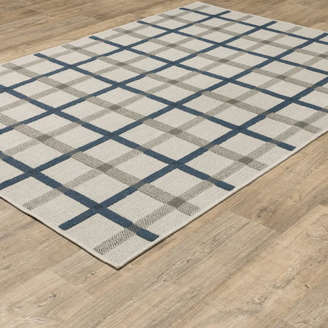 Oriental Weavers Torrey 7150H Beige/ Blue Rug - angle detail