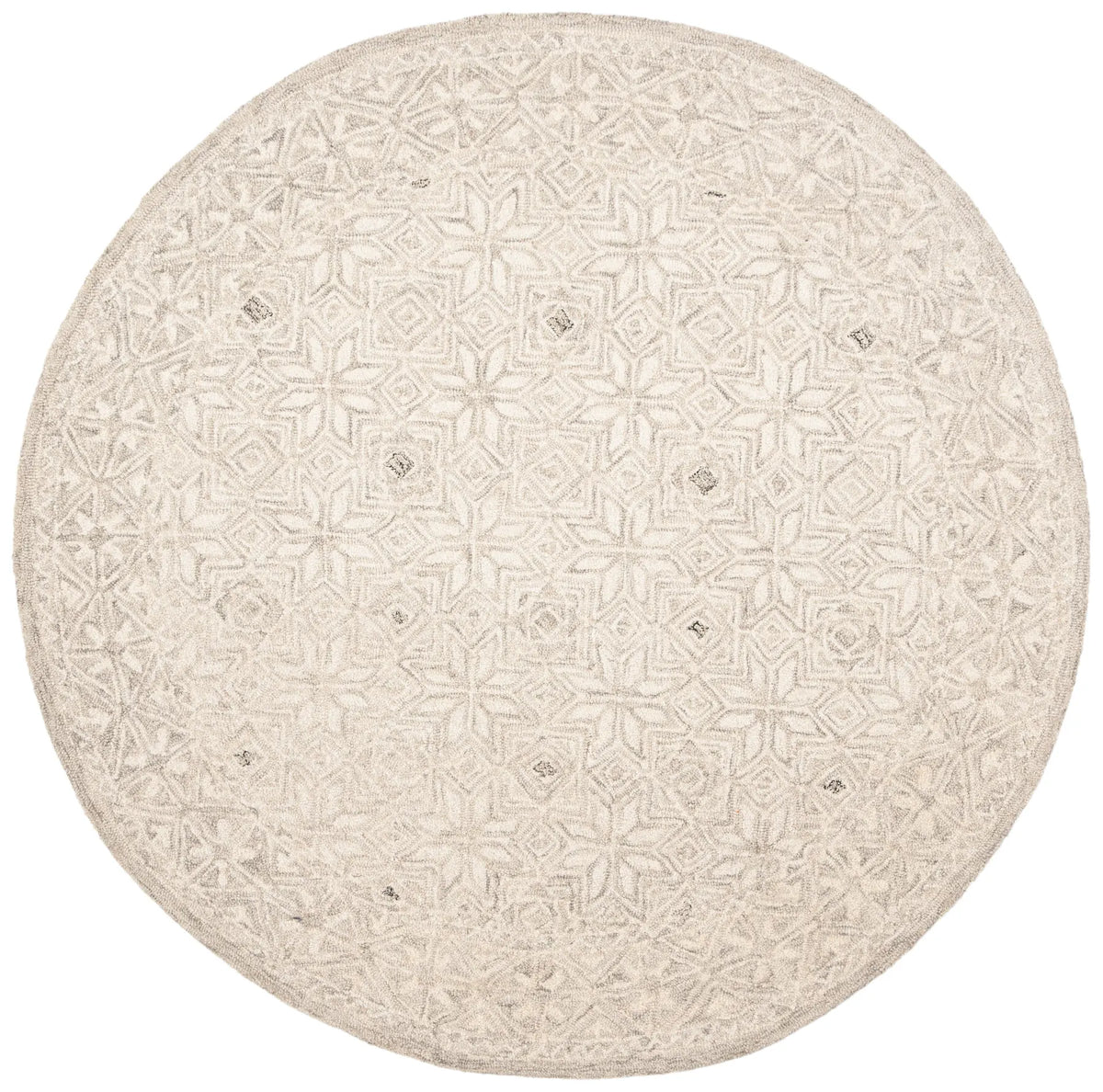 Safavieh Micro-Loop 5'-0" x 5'-0" Rug in Silver / Ivory