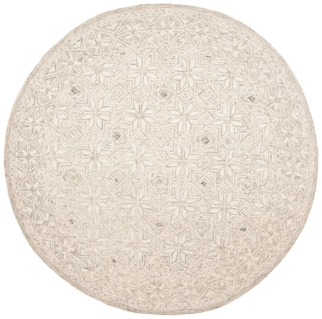 Safavieh Micro-Loop 5'-0" x 5'-0" Rug in Silver / Ivory