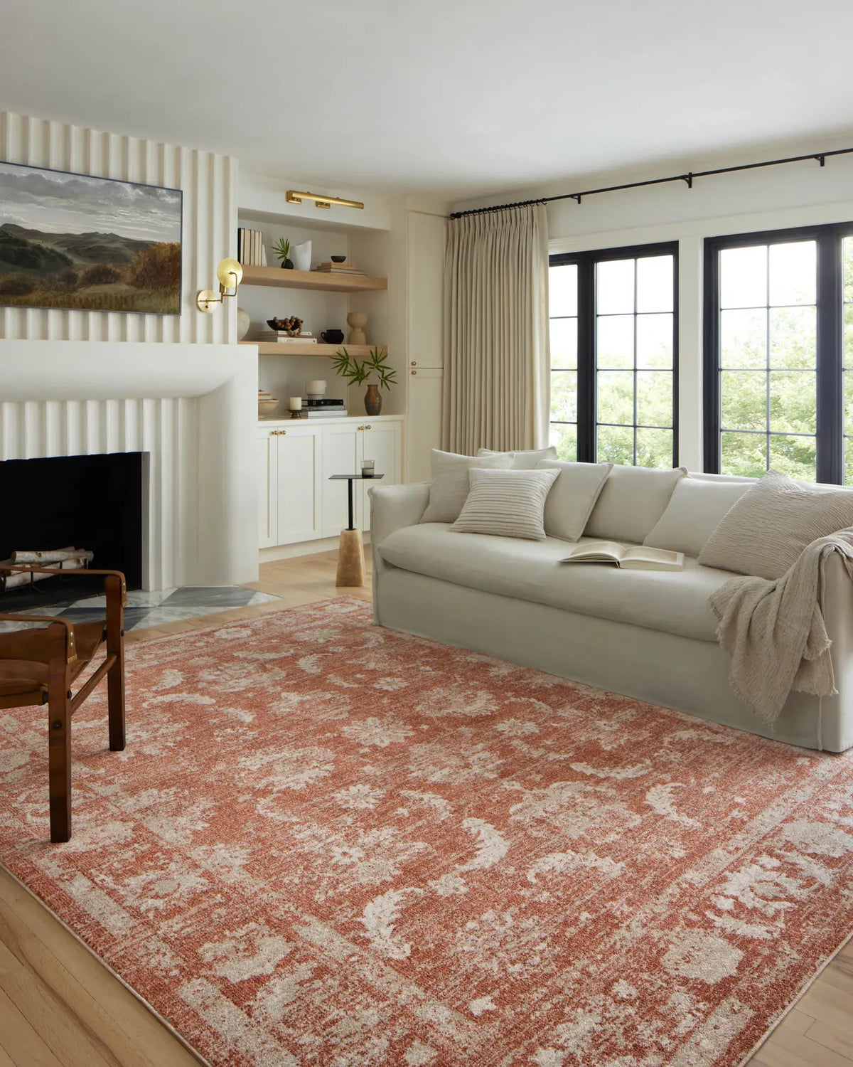 Loloi Odette Odt-03 Rust/Ivory Rug - room scene 1