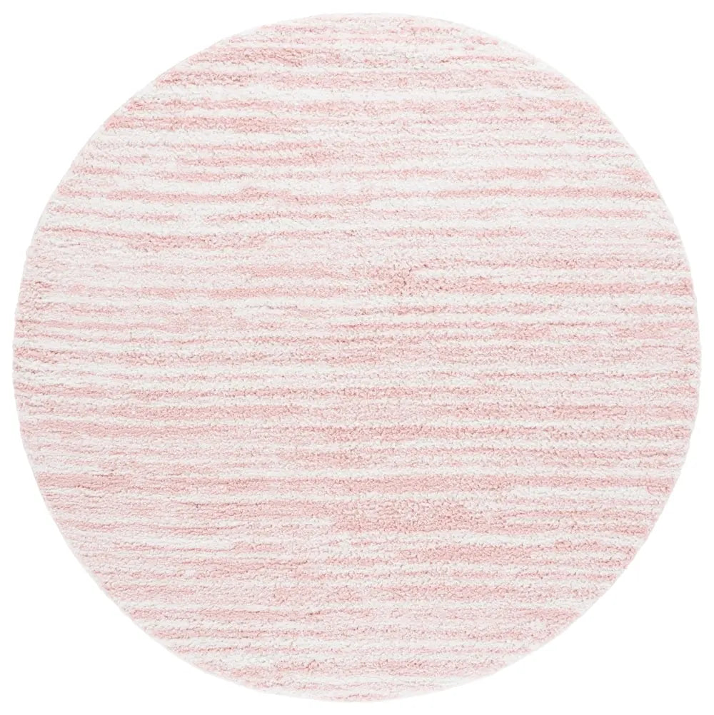 Safavieh Rumi Shag 6'-7" x 6'-7" Rug in Pink / Ivory