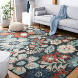 Safavieh Jardin 8'-0" x 10'-0" Rug in Charcoal / Blue
