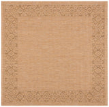 Safavieh Courtyard 6'-7" x 6'-7" Rug in Natural / Gold