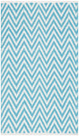 Safavieh Montauk 2'-6" x 4'-0" Rug in Turquoise / Ivory