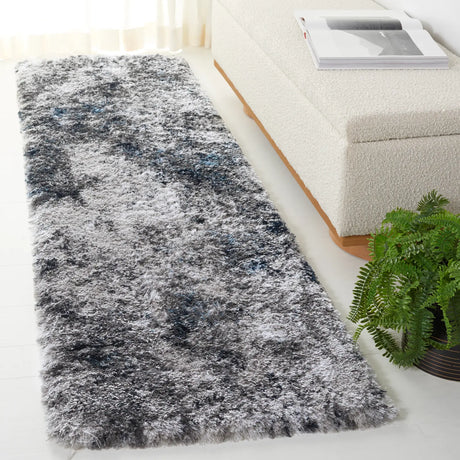 Safavieh Cloud Shag 2'-3" x 8'-0" Rug in Grey / Blue