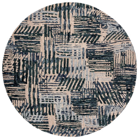 Safavieh Rodeo Drive 6'-0" x 6'-0" Rug in Black / Ivory