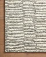 Loloi Tallulah Tll-04 Stone/Ivory Rug - corner on wood
