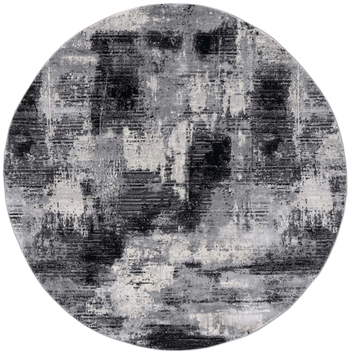 Safavieh Jasper 100 6'-7" x 6'-7" Rug in Black / Ivory
